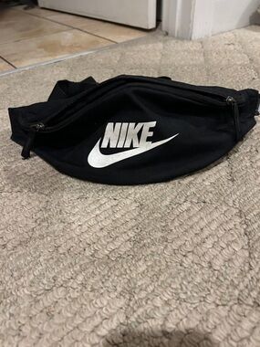 Nike Black Fanny Pack with White Swoosh